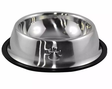 METALOWA MISKA ANTYPOŚLIZGOWA DLA PSA KOTA NUXIE 16cm 180ml
