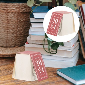 2024 Mini Desk Calendar Vintage Decor Ornamen