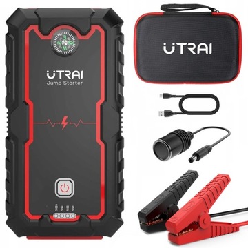 ZESTAW ROZRUCH CAR Jump Starter POWERBANK Booster 12V 2000A UTRAI