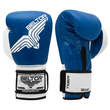 BELTOR RĘKAWICE BOKSERSKIE TRENINGOWE TIGER 8 OZ SKÓRA EKOLOGICZNA RZEP