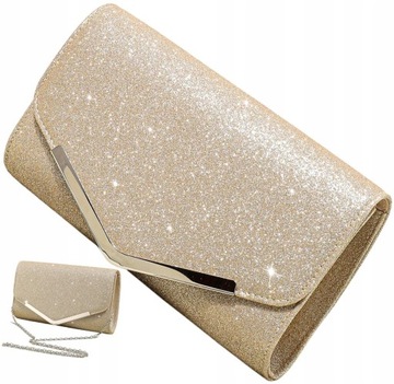 Вечерняя золотая сумочка в стиле ретро-клатч
