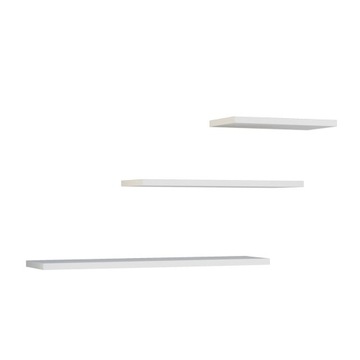 НАБОР НАСТЕННЫХ ПОЛОК, 3 ШТ. МАТОВЫЙ БЕЛЫЙ