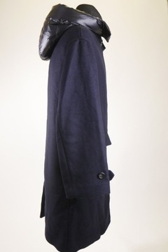 WOOLRICH Women's Blue Wool Blend Hooded Coat Down Parka Jacket Size S RRP€9