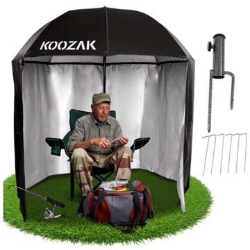 DUŻY PARASOL NAMIOT WĘDKARSKI Z OSŁONĄ WODOODPORNY UV DWUWARSTWOWY NA RYBY