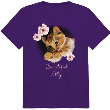 T-SHIRT KOSZULKA KOTY KOTKI 116 122 JAKOŚĆ JAKOŚĆ