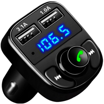 FM-передатчик MP3 SD Bluetooth зарядное устройство 2xUSB