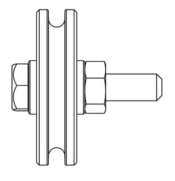 Rolka jezdna na linkę fi 58 linka: fi 6mm M10