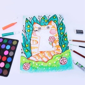 НАБОР РАСКРАСОК ДЛЯ ДЕТЕЙ Художественные Пластиковые мелки 145 шт ЧЕМОДАН