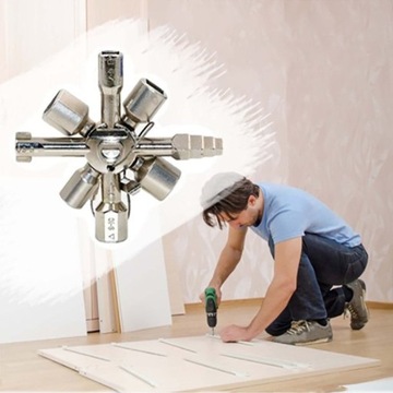 УНИВЕРСАЛЬНЫЙ КЛЮЧ ДЛЯ ЭЛЕКТРИЧЕСКИХ КОРОБОК 10 В 1