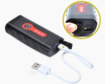 Lampka Rowerowa Światło PRZÓD TYŁ LED na rower kierownicę MOCNA USB 1800lm