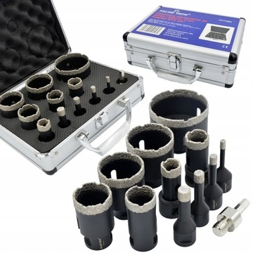 НАБОР КОЛОРНЫХ ПИЛОВ АЛМАЗНЫЕ СВЕРЛА ДЛЯ КЕРАМИЧЕСКОЙ ПЛИТКИ КРУЖЕВО 6-68мм 12 шт.