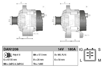 DENSO ALTERNÁTOR LEXUS LX TOYOTA LAND CRUISER 200 4.6 5.7 11.07-