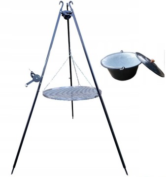 TRÓJNÓG ZESTAW DO GRILOWANIA PLUS KOCIOŁEK GRILL