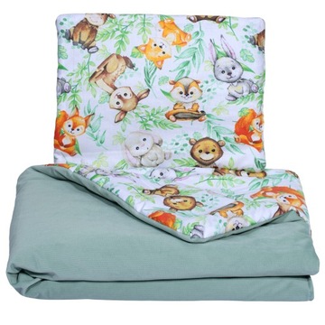 Kocyk 100x75 Bawełna 217 + Velvet ciemna mięta