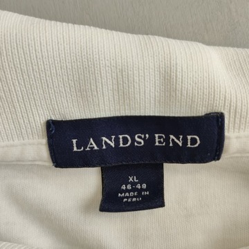 LANDS' END Biała KOSZULKA POLO rozm XL 46-48