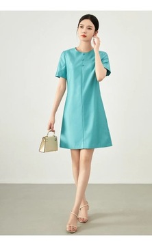 ZJYT Elegant Simple Brief Summer Dresses for Women