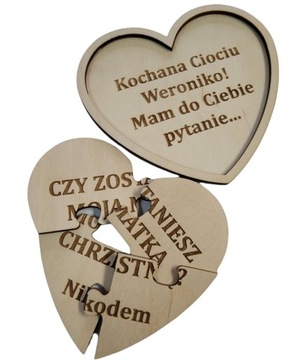 Puzzle w pudełku CIOCIU CZY ZOSTANIESZ CHRZESTNĄ