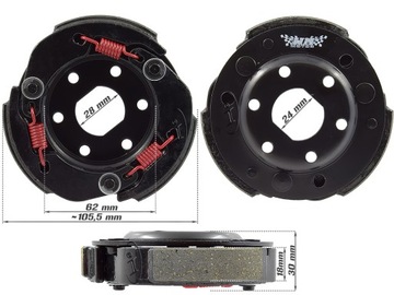 КОЛОДКИ СЦЕПЛЕНИЯ BELL SPORT VARIANT - КОМПЛЕКТ ТЮНИНГА ДЛЯ СКУТЕРА GY6 4T