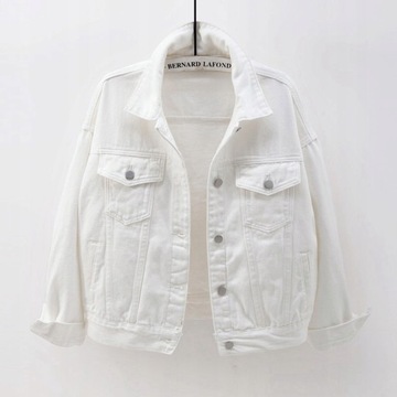 Wiosenna nowa kolorowa kurtka jeansowa plus size