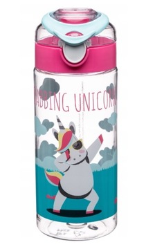 Bidon butelka TRITAN 500 ml BPA free UNICORN róż