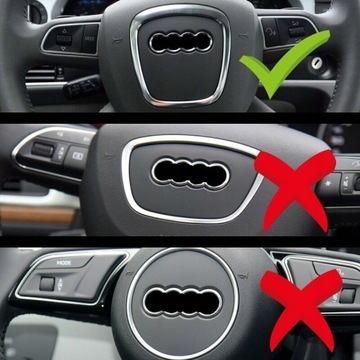 Рамка Audi, накладка на рулевое колесо серебристого хрома