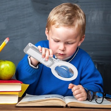 УВЕЛИЧЕНИЕ С ПОДСВЕТКОЙ И ПОДСТАВКА С 18 СВЕТОДИОДАМИ, СКЛАДНАЯ УВЕЛИЧЕНИЕ ДЛЯ ЧТЕНИЯ 10 X 30 X