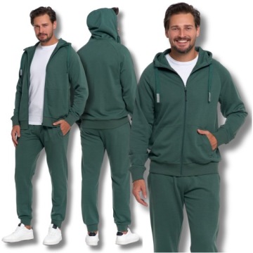 DRES MĘSKI SPODNIE z Kieszeniami BLUZA MĘSKA Rozpinana z Kapturem MORAJ XL