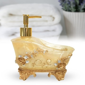 Дозатор мыльного бальзама для рук, желтого цвета.