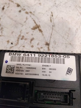 BMW X1 E84 2009 ŘÍZENÍ I SOUČÁSTKY ELEKTRICKÉ