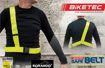 BikeTec Safe Belt Pas Odblaskowy Rozmiar Uniwersalny Zapięcie Na Klamre