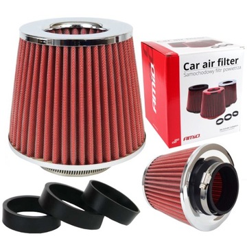 FILTR STOŻKOWY stożek SPORTOWY CHROM +ADAPTERY