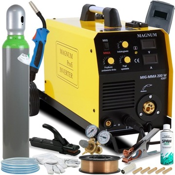 SPAWARKA MAGNUM MIG 180A MMA MIGOMAT IGBT Zestaw