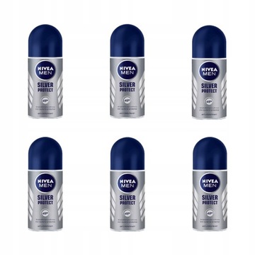 NIVEA Silver Protect Antyperspirant roll-on, 50 ml x 6