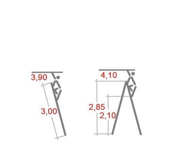 Алюминиевая выдвижная лестница 3х10 KRAUSE Tribilo