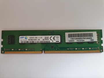 Pamięć RAM DDR3 4GB PC3 12800U 1600Mhz 4096MB
