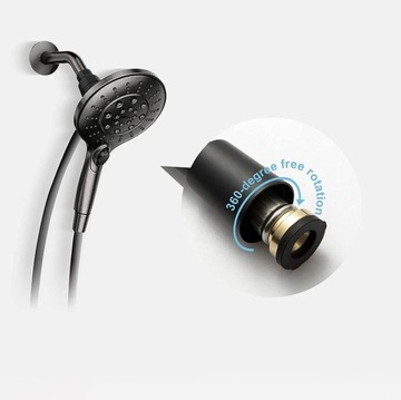 Некрутой душевой шланг для душа, черный, 150 см