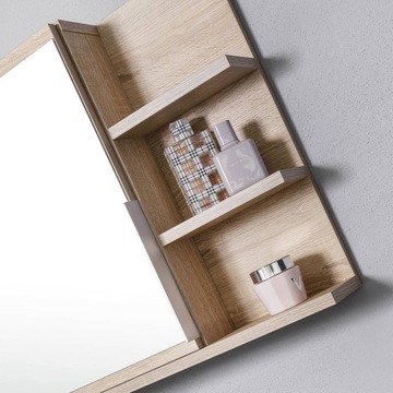 Szafka z lustrem do łazienki prawa, sonoma