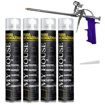 Piana pianka NISKOPRĘŻNA PISTOLETOWA CAŁOROCZNA 750 ml + PISTOLET
