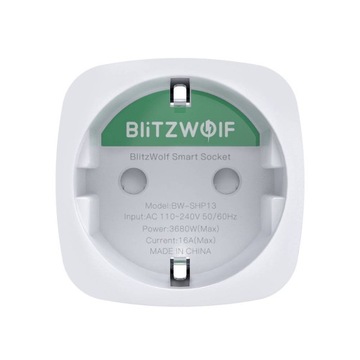 BLITZWOLF SMART SOCKET SMART WIFI ТАЙМЕР ЧАСЫ ZIGBEE 3.0 TUYA