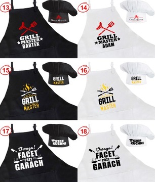 КУХОННЫЙ КОМПЛЕКТ ФАРТУК + ШАПКА С ПРИНТОМ