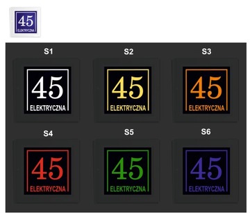 PODŚWIETLANY NUMER DOMU LED TABLICA ADRESOWA 23x23