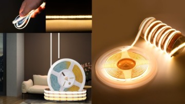 Светодиодная лента COB 5м 12В 7Вт/м POWERFUL 320LED 3 ЦВЕТА