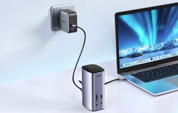 МНОГОФУНКЦИОНАЛЬНАЯ ДОК-СТАНЦИЯ UGREEN-концентратор USB-C, 2 разъема HDMI RJ45 TF, мини-разъем