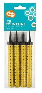 4шт ТОРТ ФОНТАН РАЦА СВЕЧА ЗОЛОТАЯ СВЕЧА ДЛЯ ТОРТА ДЕНЬ РОЖДЕНИЯ СВАДЬБА 12см