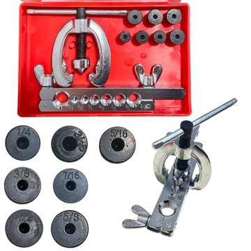 ZESTAW DO ZARABIANIA PRZEWODÓW HAMULCOWYCH 9SZT PRASKA DO RUREK KOŃCÓWEK