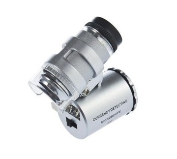 Ювелирная лупа, микроскоп 45x - светодиодное освещение