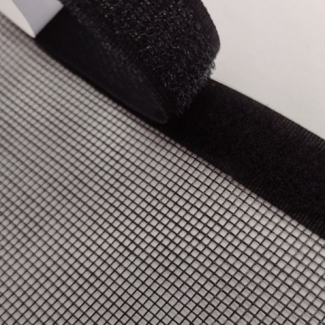 Самоклеящаяся липучка для москитной сетки, скотч 16 мм, КОМПЛЕКТ 5 метров - ЧЕРНЫЙ