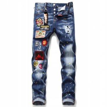 Dsquared2 Męskie spodnie jeansowe Slim