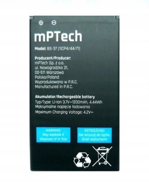 100% ORYGINALNA NOWA Bateria MyPhone BS-37 UP SMART mpTech
