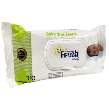 CHUSTECZKI NAWILŻANE FRESH BABY 72 SZT KLIPS ZIEL